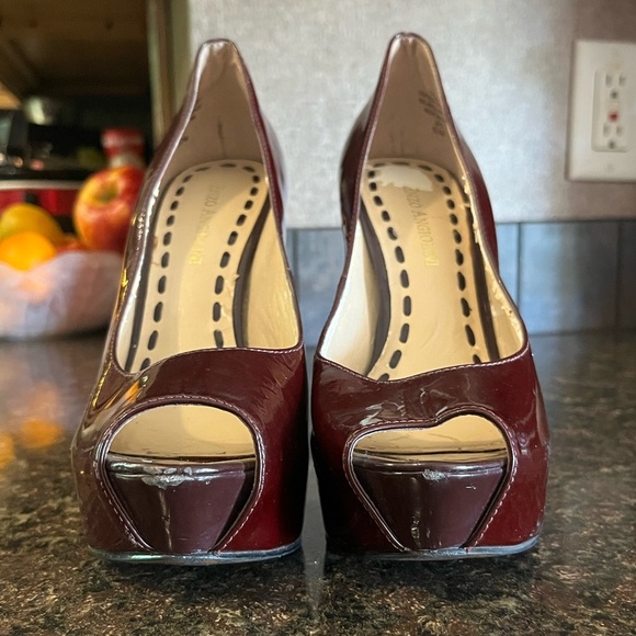Enzo Angiolini Dark Burgundy Platform Heels - Picture 4 of 10